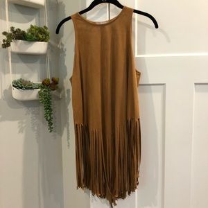 Faux Suede Boutique Tank